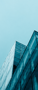 Glass building facade